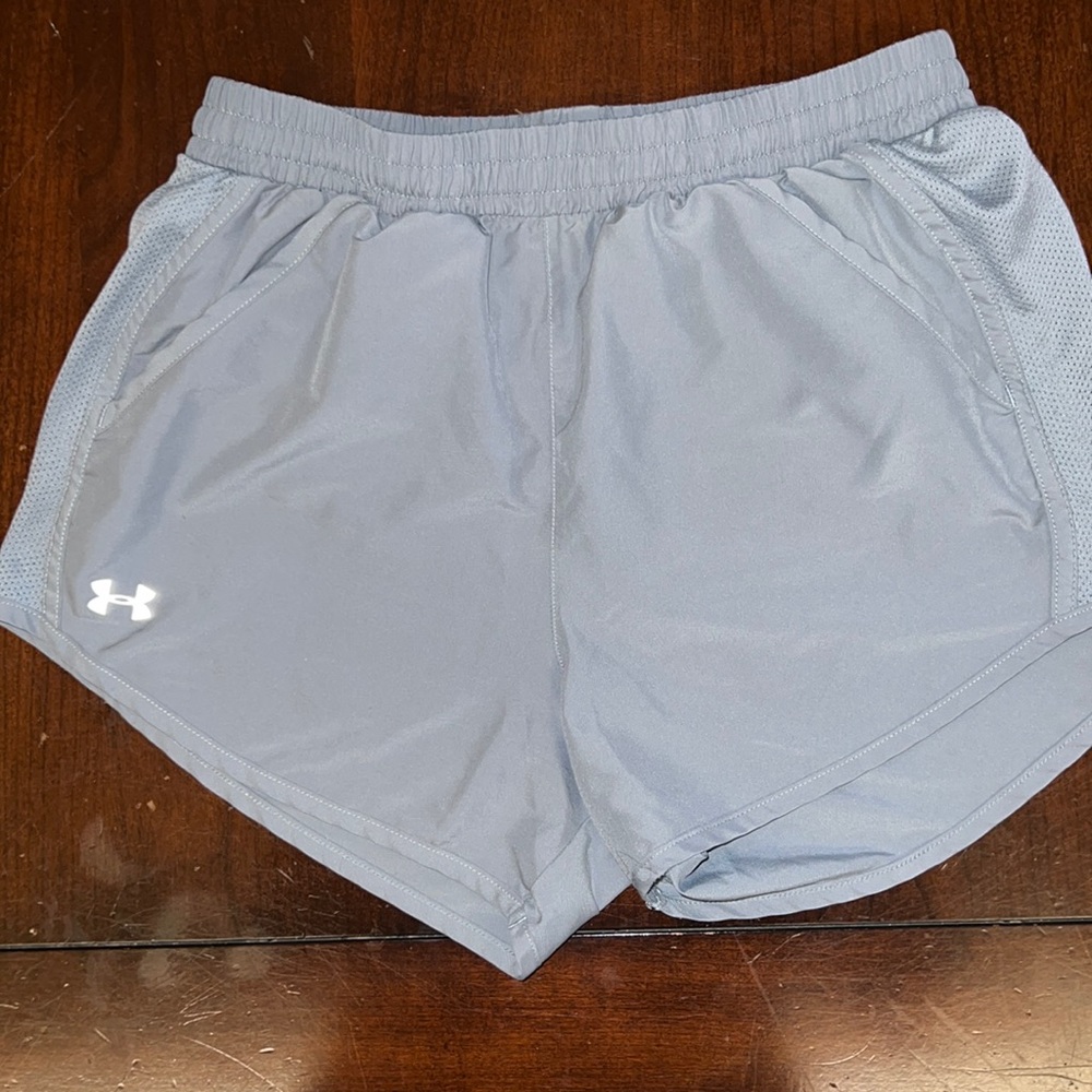 Gray Under Armour running shorts